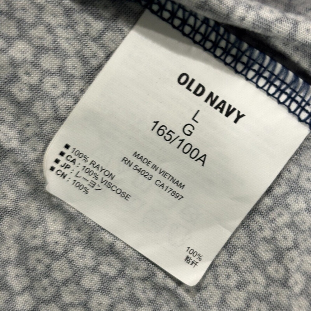 Old Navy Top Blouse Women Large Peasant Floral Blue Balloon Sleeve NWT Tie - Picture 6 of 10
